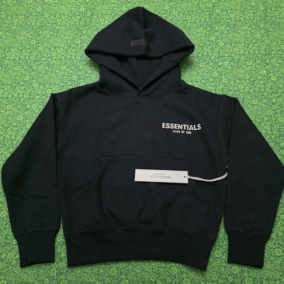Fear of God Essentials Black Hoodie for Kids - Picture 3 of 16